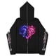 thumbnail image 3 of Sudaderas oscuras europeas y americanas para hombres y mujeres, sudaderas con capucha, parejas góticas, sudaderas Harajuku con cremallera de gran tamaño, 2023, 3 of 4