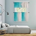 thumbnail image 6 of Summer Beaches Kitchen Curtains Valances and Tiers Set of 3 Artistic Oceans Sea Waves Coastal Landscape Tier Curtains and Valance with Rod Pocket for Small Windows, 27.5"x24", 6 of 9