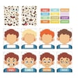 thumbnail image 2 of Aprendizaje socioemocional, educativo, expresar emociones, caras tristes interactivas, pegatinas, juegos, manualidades DIY para coche, hogar, aula, 2 of 9