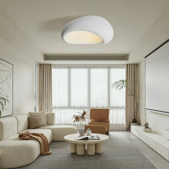 UEEYAC Wabi-sabi Style Resin Ceiling Light Japanese Style Vintage Ceiling Lamp Retro Ceiling Lighting Fixture