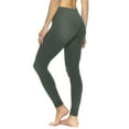 thumbnail image 3 of Felina Velvety Super Soft Lightweight Leggings 2-Pack - For Women - Yoga Pants, Workout Clothes (Wine Hunter Green, Small), 3 of 8