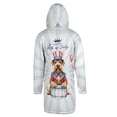 thumbnail image 2 of Happy 4th of July Patriotic Airedale Terrier Marching Band Uniform Balloons Fireworks All Over Print 3D Hooded Duffle Toggle Coat Dale Waterside Dog Lover - 13009, 2 of 6