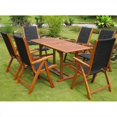 thumbnail image 1 of International Caravan Berga 7 Piece Wood Patio Dining Set in Natural, 1 of 1