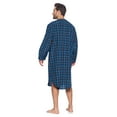 thumbnail image 4 of Ashford & Brooks Mens Woven Long Sleep Shirt Nightshirt, Black/Blue/Plaid, M, 4 of 4