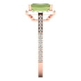 thumbnail image 3 of Solitaire with Accents Engagement Ring for Women - 1.86ct Natural Peridot in 18K Rose Gold Promise Ring, 3 of 6