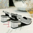 thumbnail image 4 of Mepaouo Women's Slingback Pumps Pointed Toe Block Heel Slip on Work Party Dress Shoes(Silver,7), 4 of 6
