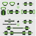 thumbnail image 4 of JoanKaren Octagonal Adjustable Dumbbell Set,88lbs 4-in-1 Free Weights Dumbbells Set Used as Barbell with Anti-Slip Handle,Black and Green, 4 of 8