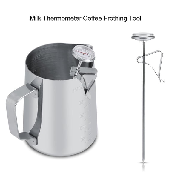 YLSHRF Stainless Steel Milk Thermometer -10~110℃ Coffee Frothing Accessories, Coffee Thermometer