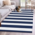 thumbnail image 2 of Navy Blue Striped Living Room Rug 4x6 Washable Area Rug for Bedroom, Non-Slip Dining Room Rugs Modern Farmhouse Blue White Stripes Indoor Carpet for Kitchen Entryway Office Nursery Laundry, 2 of 8