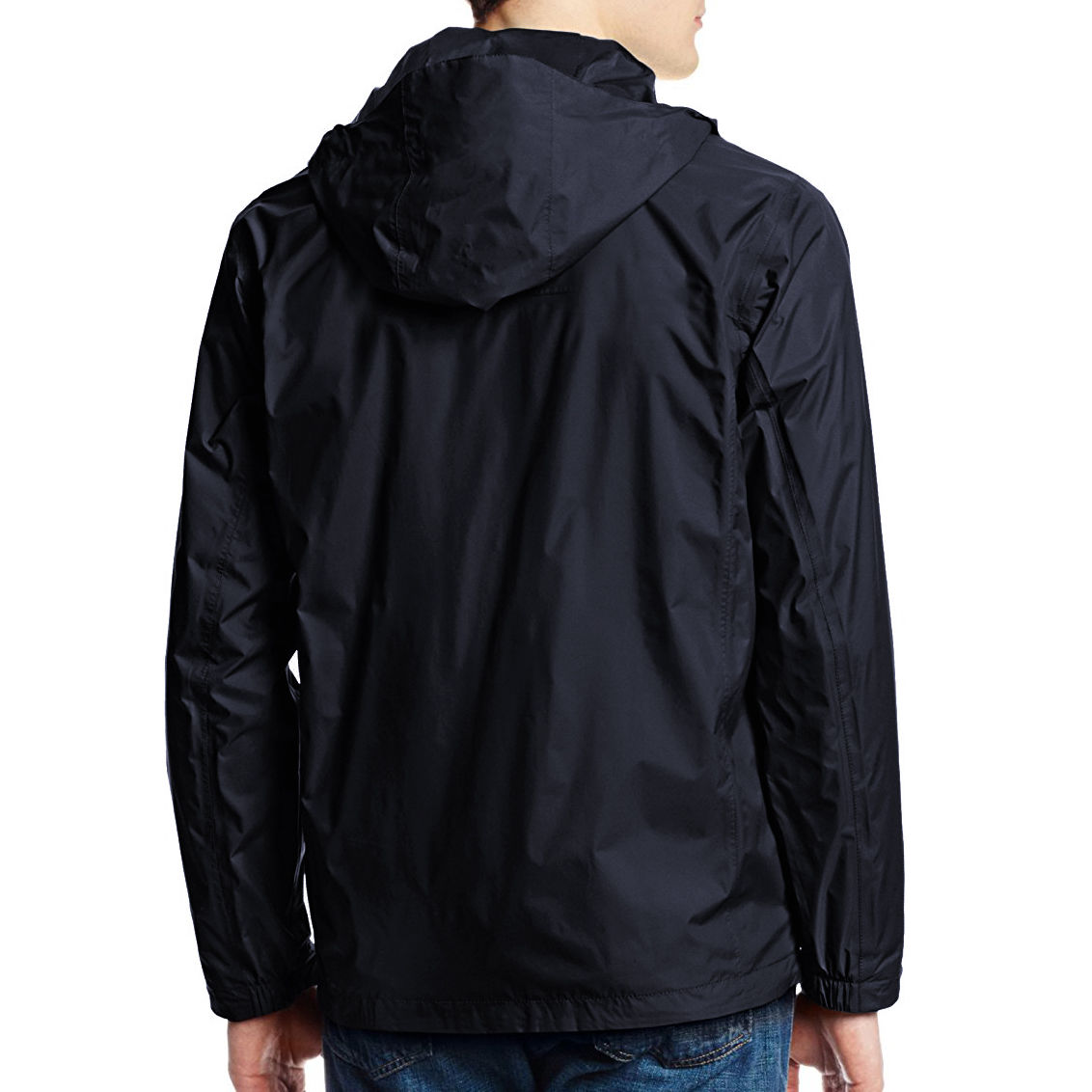 Men's Water Resistant Zip Up Hooded Lightweight Windbreaker Rain Jacket (Navy Blue,L) - image 3 of 3