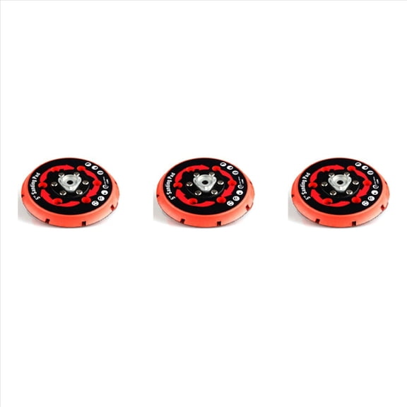 3X Sanding Pad Backing Plate Back Holder for DAS-21E Partial Dual Action Polisher da Polisher 5 Inch,3 x Sanding Pad Backing,Black & red