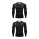 thumbnail image 3 of Sonducket Ropa interior térmica para hombre Deporte Medias elásticas de secado rápido Esquí Correr Ropa deportiva de compresión de manga 1609 verde,XXXL 2piezas, 3 of 6