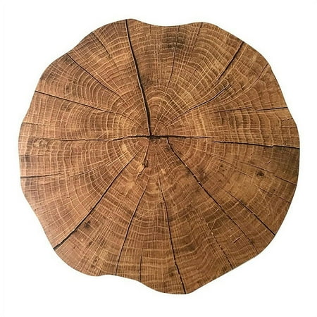 

Round Placemats Wood Grain Placemat Household Table Pad Heat-Resistant Insulation Placemat Table Decors Kitchen Supplies