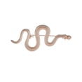 thumbnail image 1 of Broche de aleación dorada con diseño minimalista de serpiente de 7 x 3 cm, 1 of 1