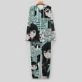 thumbnail image 6 of Demon Slayer Muichiro Tokito Unisex Onesie Pajamas Zipper Jumpsuit Hooded One Piece Sleepwear for Family Mens Womens, 6 of 8