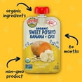 thumbnail image 2 of Earth's Best Organic Stage 2 Baby Food, Sweet Potato Banana Oat Fruit & Veggie Puree, 3.5 oz Pouch, 2 of 9
