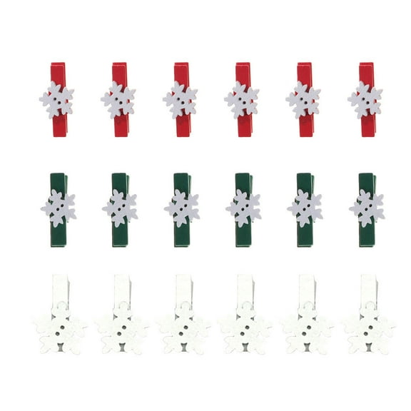 LEORX 36 Pcs Wooden Clip for Hanging Christmas Cards Home Decoration Green