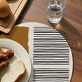 thumbnail image 3 of Brown Round 13 Inch Placemats Set of 8, Modern Painting Farmhouse Striped Abstract Art HeatResistant Non Slip Place Mats for Dining Table, Wipeable Braided Kitchen Table Mats for Housewarming, 3 of 9