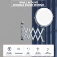 thumbnail image 3 of HLONK 3X/5X Magnifying Mirror Wall-Mount Double-sided Magnified Mirror Extendable Makeup Mirror 7-Inch Vanity Mirror No-drill Installation, 3 of 9