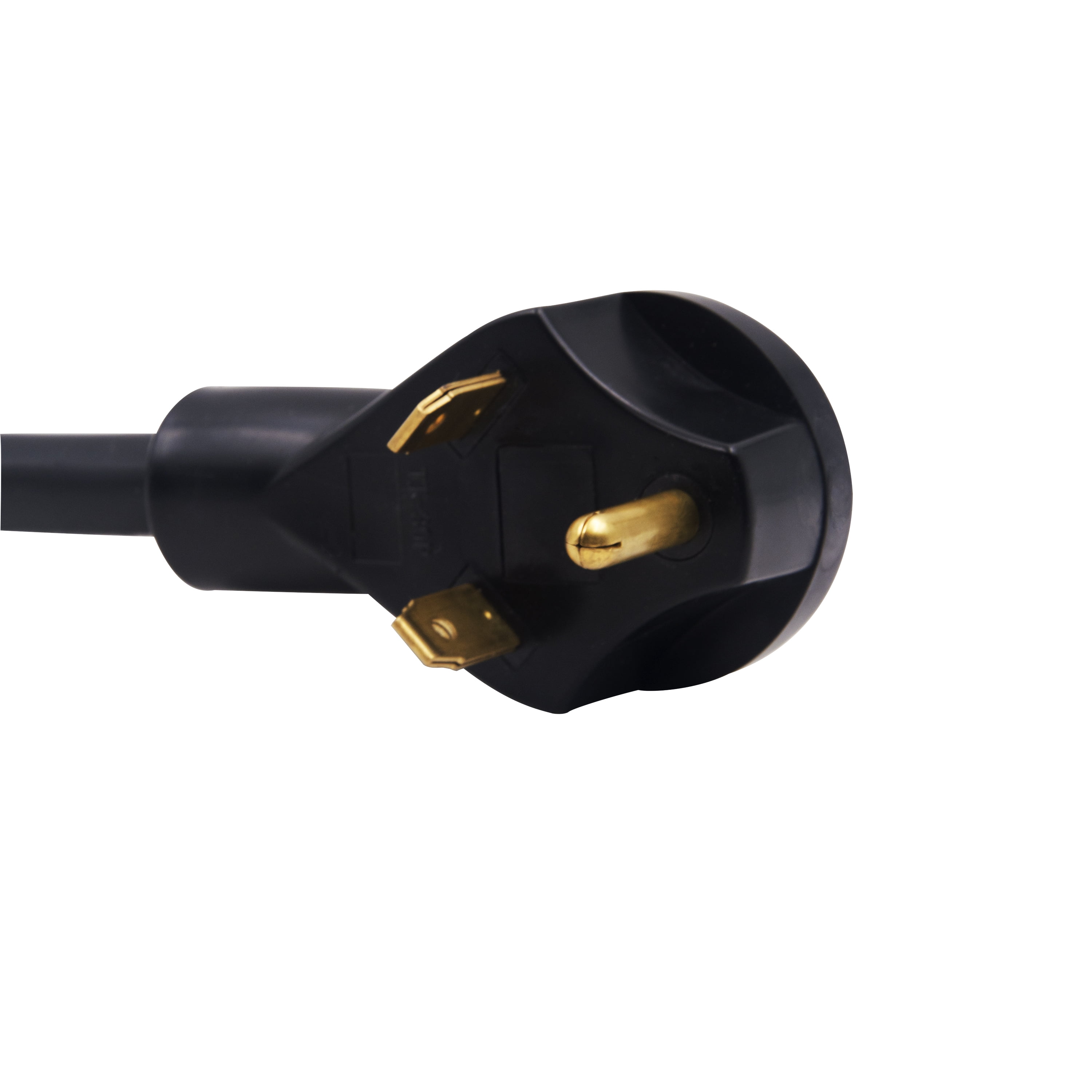 (2 pack) Auto Drive 14/3 STW 30 to 15-Amp Universal RV Adapter Extension Cord with Lighted End, 1.5ft, Black