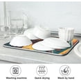 thumbnail image 7 of Sloth Space Planet Dish Drying Mat for Kitchen Counter, Ultra Absorbent Reversible Microfiber Dishes Drying Rack Pad Heat-resistant Mats 18x24in Home Decor, 7 of 7