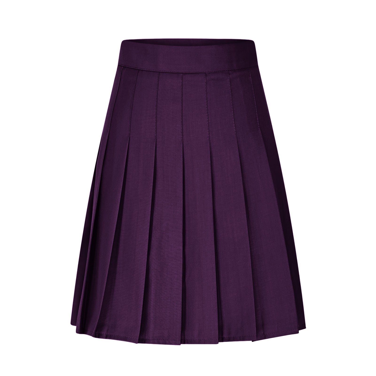 Kaemgyyd Women's Pleated Skirt Stylish High Waist A-Line Midi