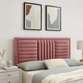 thumbnail image 3 of Modway Believe Channel Tufted Velvet King/California King Headboard in Pink, 3 of 5