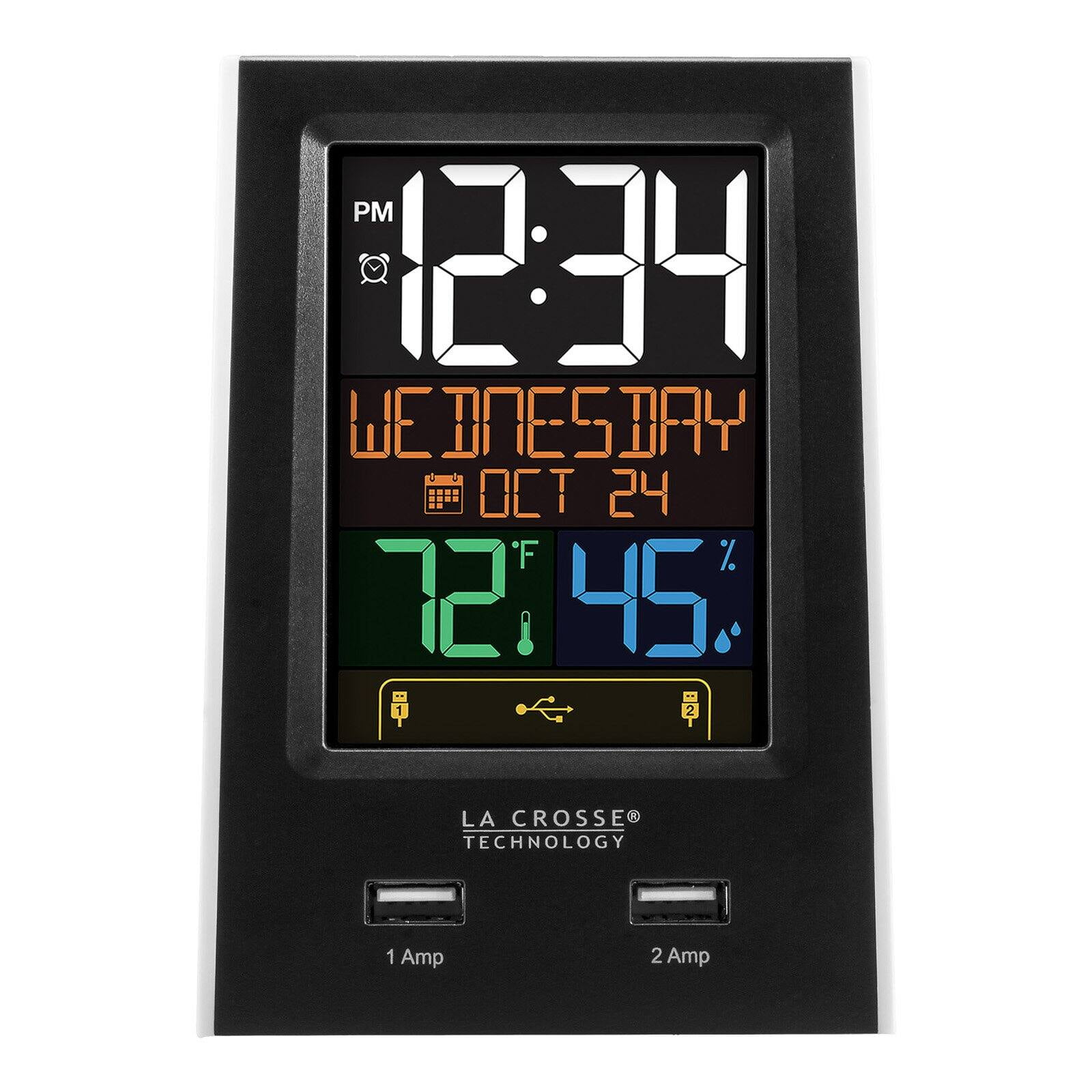 INT Atomic Full Calendar Clock Extra Large Digits Elderly La Crosse Technology 