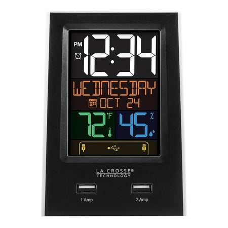 La Crosse Technology LCD Alarm Clocks, C86224