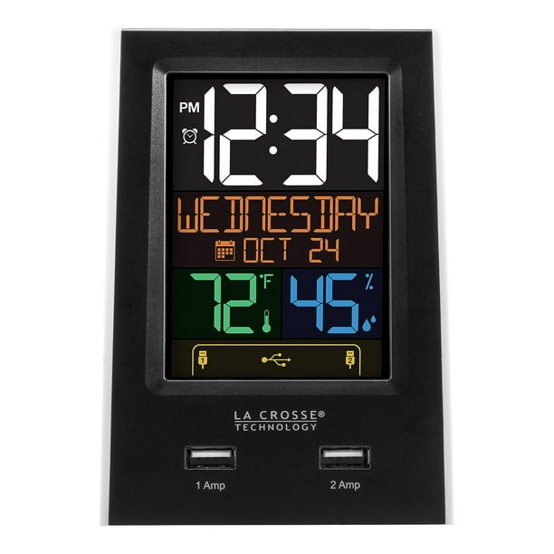 La Crosse Technology LCD Alarm Clocks, C86224