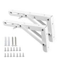 thumbnail image 4 of 1 pair Folding Shelf Brackets Heavy Duty Collapsible Shelf Bracket for Table Work Space Saving DIY Bracket, 4 of 7