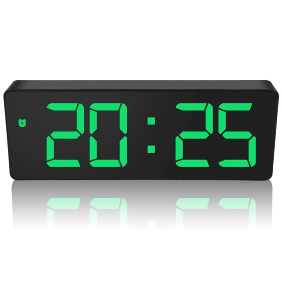 GJX Digital Alarm Clock - Large Led Display Big Number Alarm Clock for Bedroom Bedside with Usb Charger, Loud Dual Alarms, Battery Backup, Adjustable Brightness Dimmer Snooze 12/24H