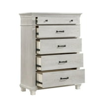 New Classic Furniture Silver Sands Wood 5-Drawer Chest in Gray