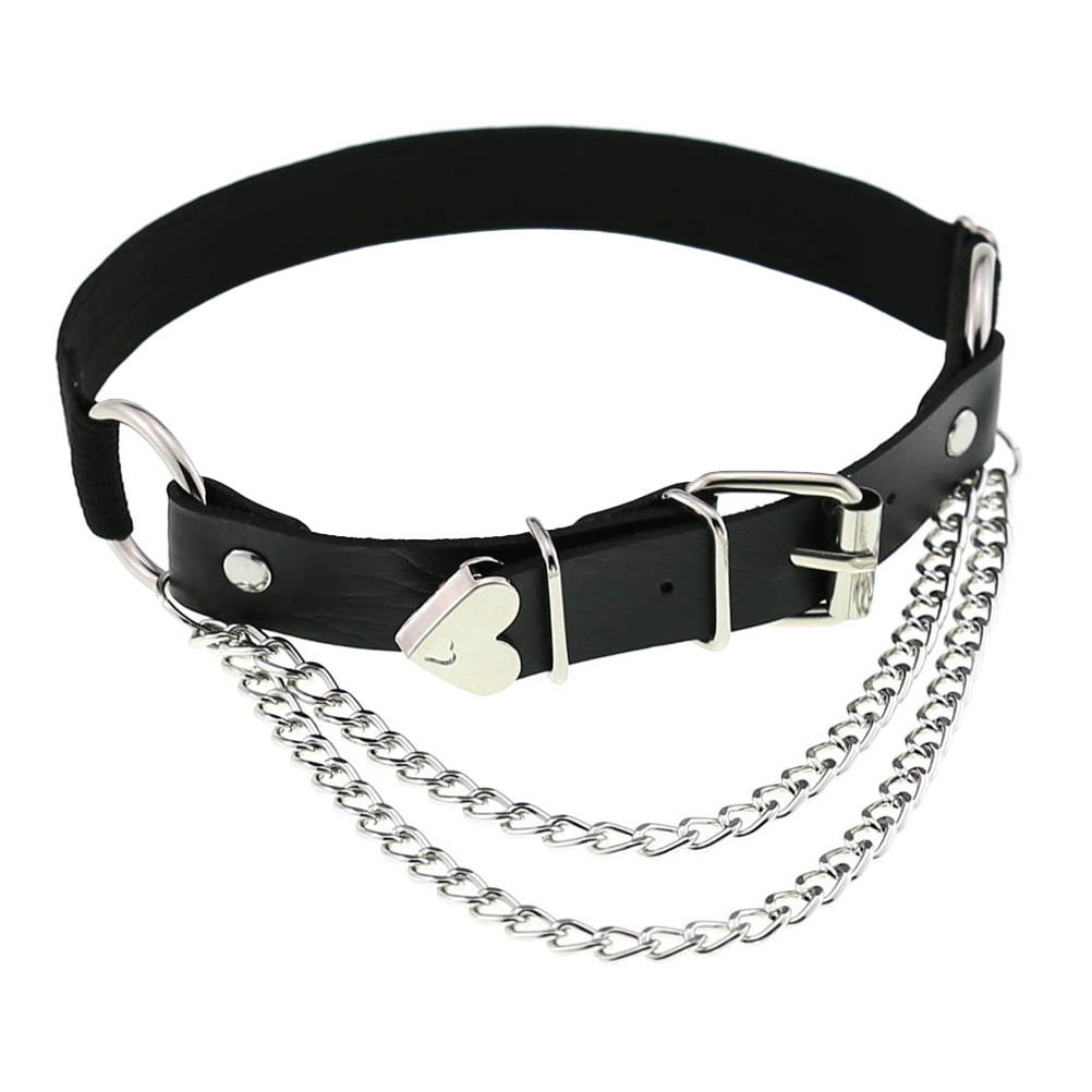 NUOLUX Garter Thigh Leg Ring Adjustable Heart Punk Elastic