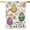 28x40 Pouces, variante sur Il Est Ressuscité Drapeau de Jardin de Pâques - 12x18 Pouces Fleurs en Toile de Jute Double Face Croix Décoration Extérieure de Ferme