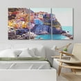 thumbnail image 3 of PixonSign Canvas Print Wall Art Set Amalfi Cityscape Coastal Mediterranean Sea Italy Urban Architecture Photography Realism Scenic Landscape Decorative Multicolor for Bedroom - 24"x36"x3, 3 of 5