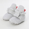 thumbnail image 4 of FAOWME Baby Girls Boys Soft Booties Snow Boots Shoes Toddler Warming Prewalker First Walkers Shoes Grey 6-12 Months, 4 of 4