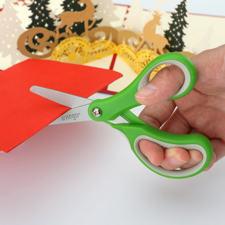 Pimoys 3 Pieces Cute Animal Designs Toddler Safety Scissors, Kids Preschool Training  Scissors Children Plastic Scissors for