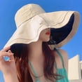 thumbnail image 5 of Women Sun Hat - UV Protection Wide Brim Beach Hat for Women Men, UPF 50+ Hiking Travel Beach Outdoor Cap, 5 of 8