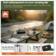 Ozark Trail 24-Piece Plastic Camping Kitchen Set with Travel Bag