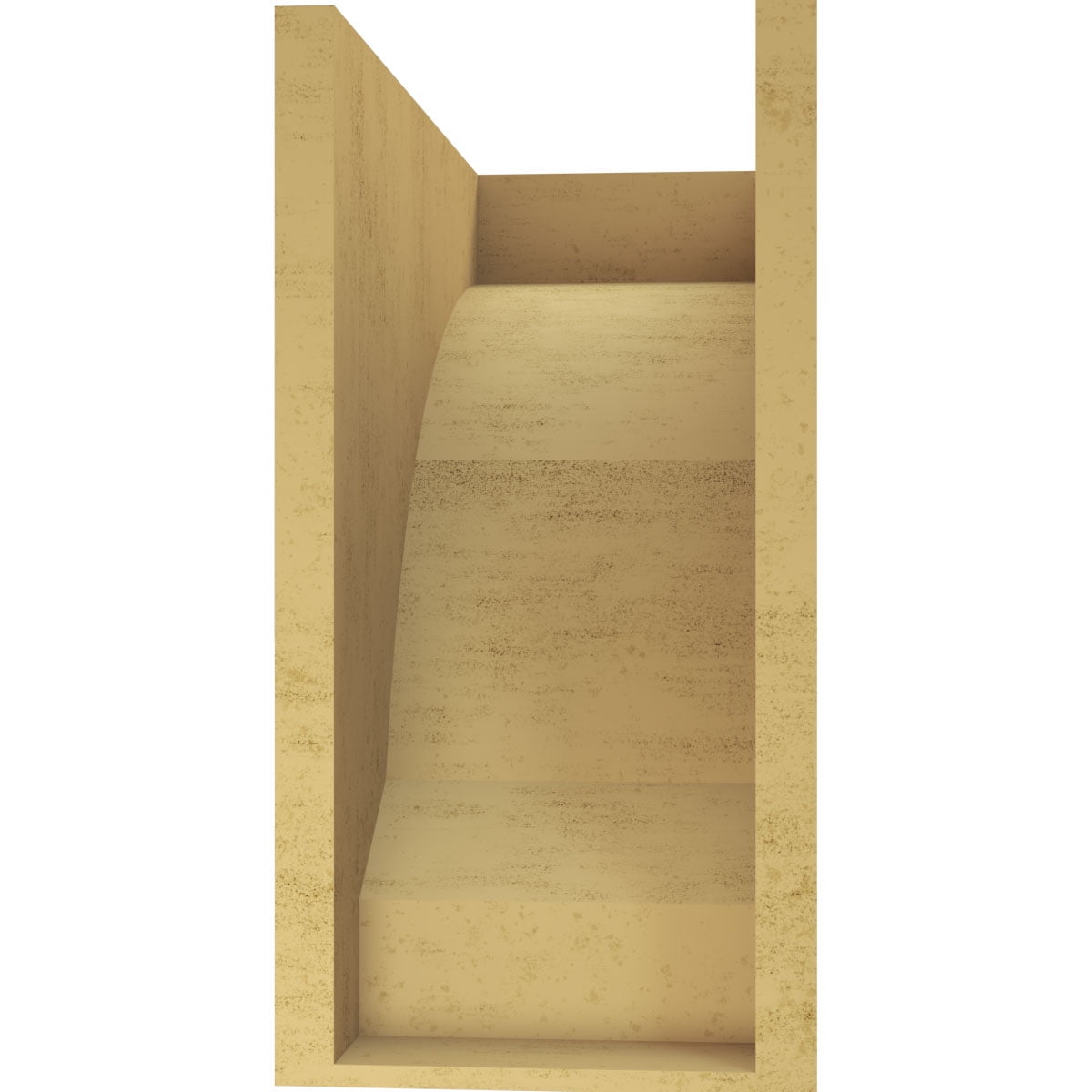 9"W x 18"D x 18"H Classic Moab Rough Cedar Woodgrain TimberThane Corbel, Primed Tan