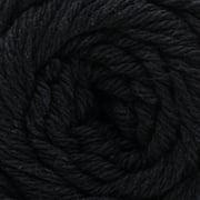 Peaches & Creme Solid 4 Medium Cotton Yarn, Black 2.5oz/70.9g, 120 Yards