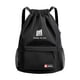 thumbnail image 1 of Mochila grande con cordón negra, deportiva, para viaje, 1 of 2