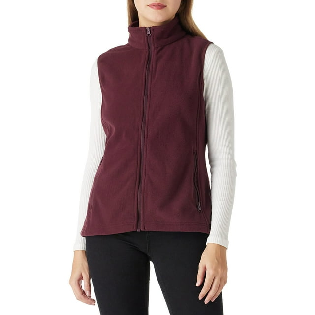 33,000ft Women's Polar Fleece Zip Vest Outerwear with Pockets,Warm