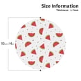 thumbnail image 2 of Lsque Hand Drawn Watermelon Pattern 4" Drink Coasters Set of 4, PVC Leather Absorbent Coasters, Table Coaster Set Decorative Coffee Cup Coasters Housewarming Gift -Round Shape, 2 of 6
