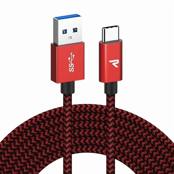 3.3ft Braided USB-A to Type-C Cable, Double-Braided Nylon Coating Fast Charging Cable For Samsung Galaxy, Google Pixel, OnePlus Phones And More