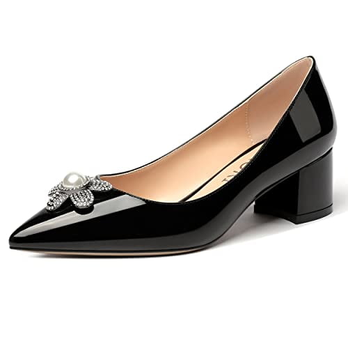 Black Rhinestone Pumps