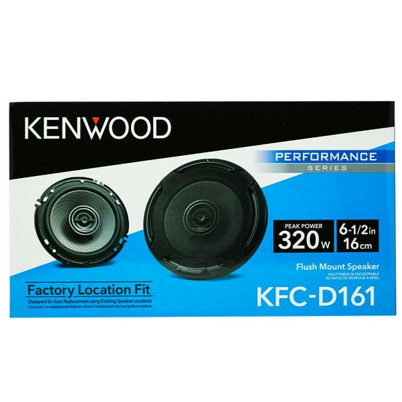 Kenwood KFC-D161 320 W Max 6.5" 2-Way 4-Ohms Stereo Car Audio Speakers