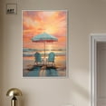 thumbnail image 3 of Sunset Beach View Canvas Glam Coastal Wall Art by Art Remedy, White Frame, 30" x 45", 3 of 7