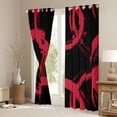 thumbnail image 3 of Homewish Red Black Graffiti Black Out Curtains,Modern Abstract Geometric Curtains Pack of 2 (42x63 Each),Stripe Lines Circle Bedroom Curtains For Men Women,Ultra Soft Home Decor, 3 of 6